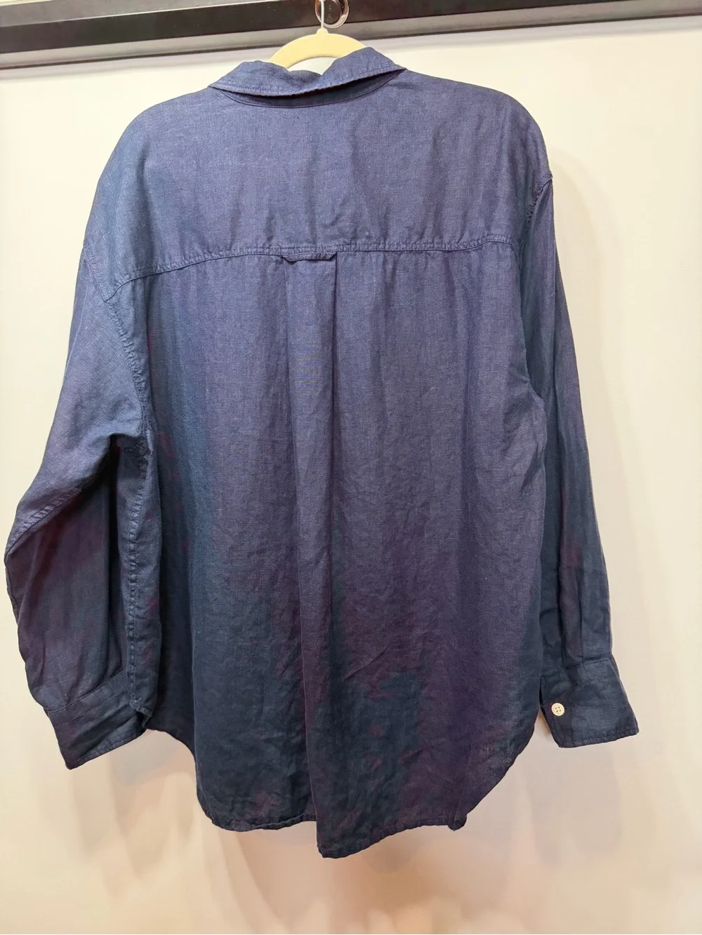 J.Crew Baird McNutt Irish 100% Linen Étienne Oversized Shirt Blue LP